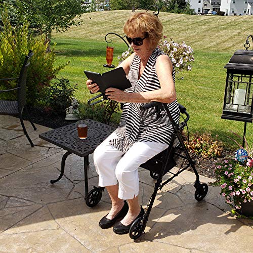 Carex Steel Rollator Walker with Seat and Wheels - Rolling Walker for Seniors...