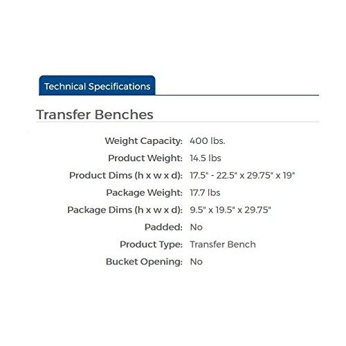 Carex Universal Tub Transfer Bench, Shower Bench and Bath Seat, Shower Chair ...