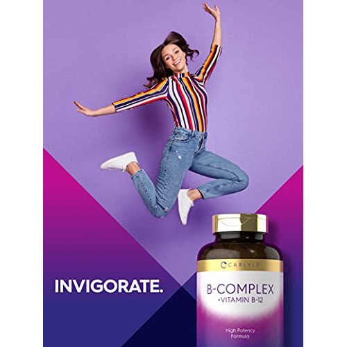 B Complex Vitamin with B12 | 300 Tablets | Vegetarian Formula | Non-GMO, Glut...