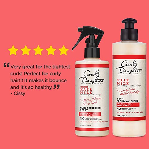 Carol’s Daughter Hair Milk Refresher Spray and 4 in 1 Combing Creme Hair Deta...