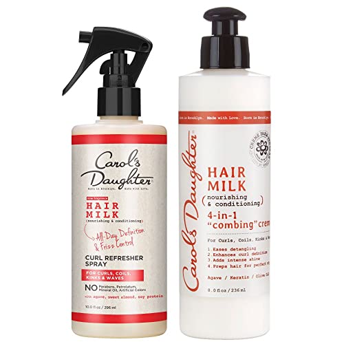 Carol’s Daughter Hair Milk Refresher Spray and 4 in 1 Combing Creme Hair Deta...