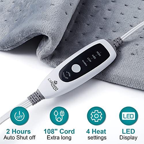 CAROMIO Heating Pad for Back Pain Cramps Relief Extra Large 33"x17" Electric ...