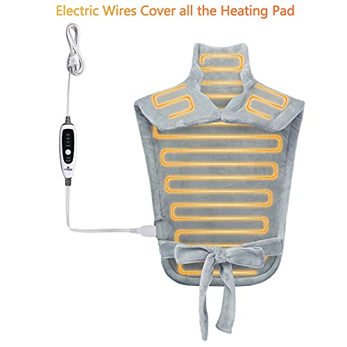 CAROMIO Heating Pad for Neck and Shoulders Back Pain Relief, Electric Heating...