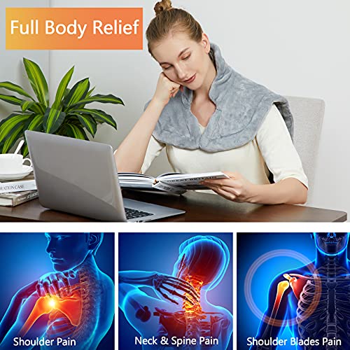 CAROMIO Heating Pad for Neck and Shoulders Back Pain Relief, Electric Heating...