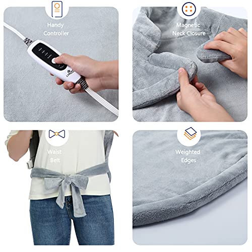 CAROMIO Heating Pad for Neck and Shoulders Back Pain Relief, Electric Heating...