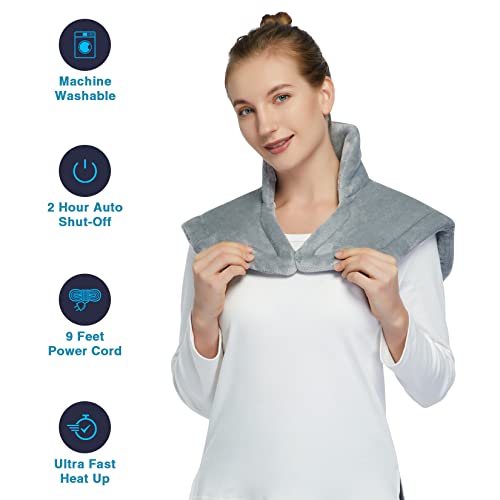 CAROMIO Heating Pad for Neck and Shoulders, Electric Neck and Shoulder Heatin...