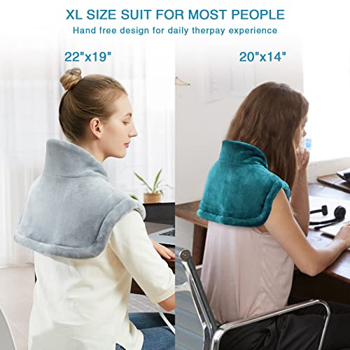 CAROMIO Heating Pad for Neck and Shoulders, Electric Neck and Shoulder Heatin...