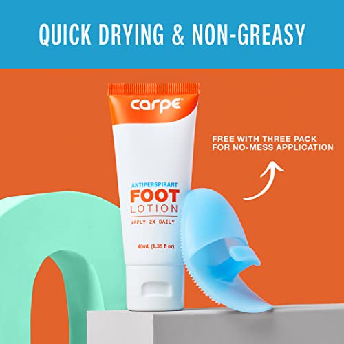 Carpe Antiperspirant Foot Lotion, A dermatologist-recommended solution to sto...