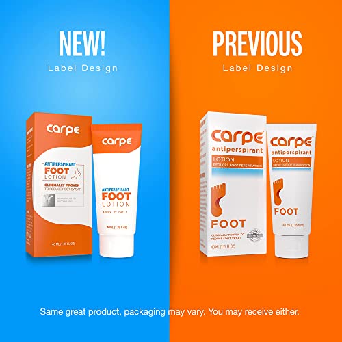 Carpe Antiperspirant Foot Lotion, A dermatologist-recommended solution to sto...