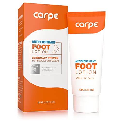 Carpe Antiperspirant Foot Lotion, A dermatologist-recommended solution to sto...