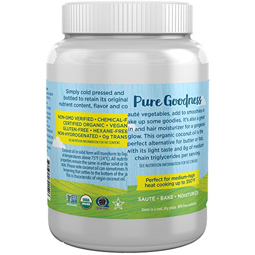 Carrington Farms Gluten Free, Unrefined, Cold Pressed, Virgin Organic Coconut...