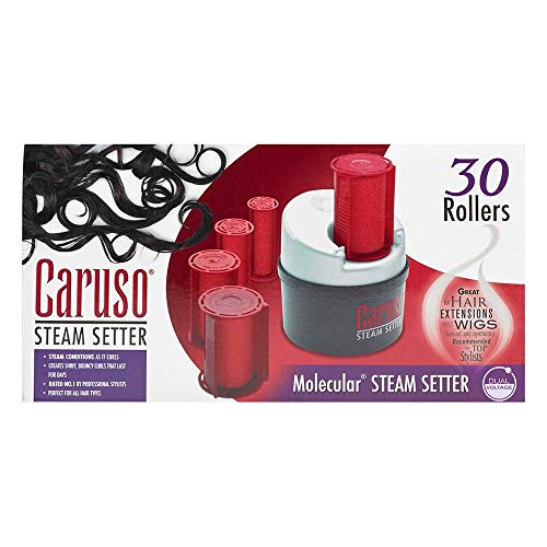 CARUSO 30 Piece Molecular Steam Hairsetter/Hot Rollers | 5 Size Rollers, Cond...