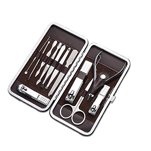 Cater Manicure, Nail Clippers Set of 12Pcs, Professional Grooming Kit, Nail T...
