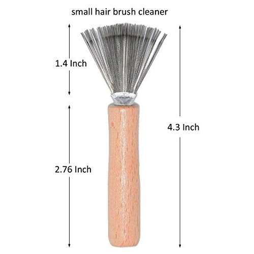Hair Brush and Comb Cleaner with Metal Wire Rake for Hair Dust Lint Removal
