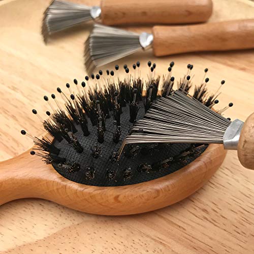 Hair Brush and Comb Cleaner with Metal Wire Rake for Hair Dust Lint Removal