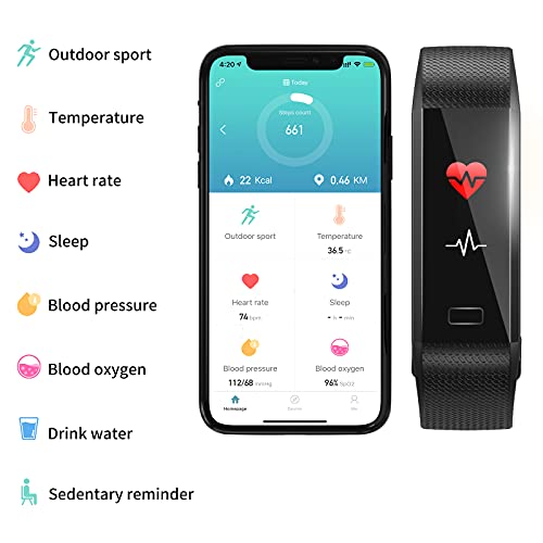 Fitness Tracker with Heart Rate Monitor, Cattle Herder Activity Tracker Watch...