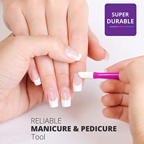 CATTOMBEEG Rubber Cuticle Pusher - Pack of 6 - Plastic Handle Tipped Nail Art...