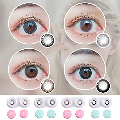 Contact Lens Cases, 5 in 1 Travel Contact Lens Box with Mirror Tweezers Remov...