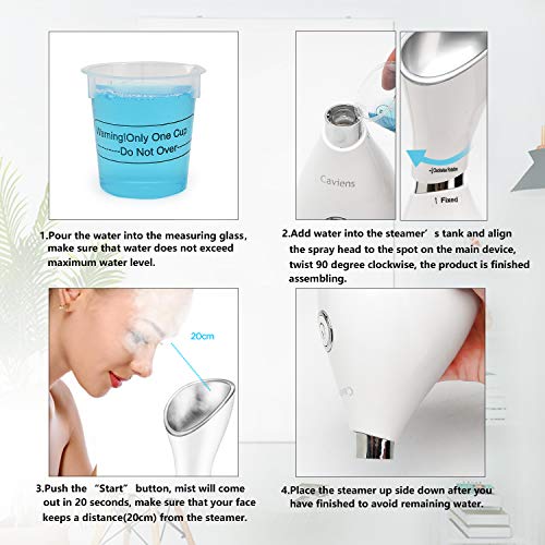 Facial Steamer-Nano Ionic Facial Steamer Warm Mist Humidifier Atomizer Spraye...