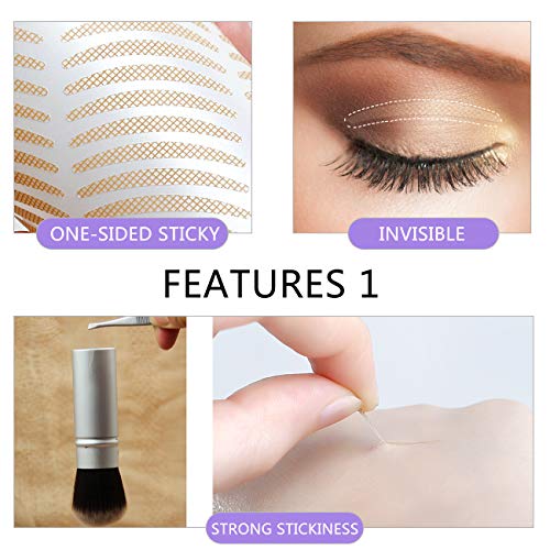 168 Pairs Invisible Fiber Single Side Eyelid Tape Stickers- Perfect for Hoode...