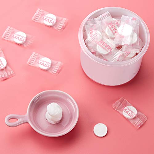 DIY 100 Pcs Compressed Disposable Cotton Facial Mask Sheet Grain Skin Care Dr...