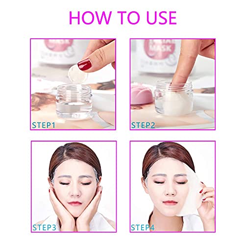 DIY 100 Pcs Compressed Disposable Cotton Facial Mask Sheet Grain Skin Care Dr...