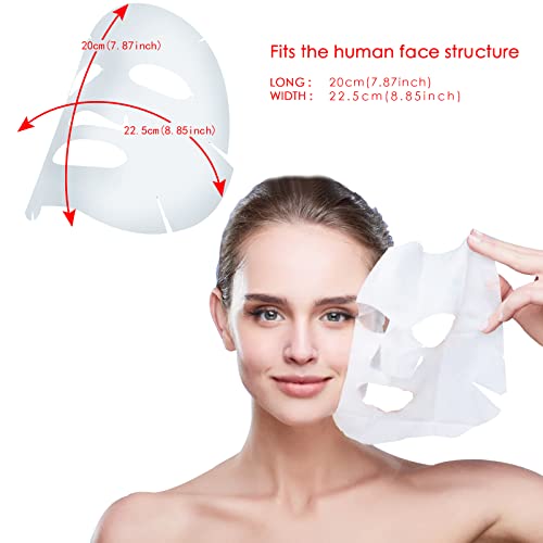 Pure cotton Facial Mask Paper, Natural Spa Skin Care Skin Face Mask Paper Pre...