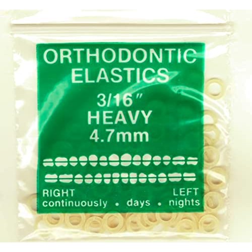 Cayenas Orthodontic Gap Teeth Bands 3/16 Heavy - 100 Bands Per Pack