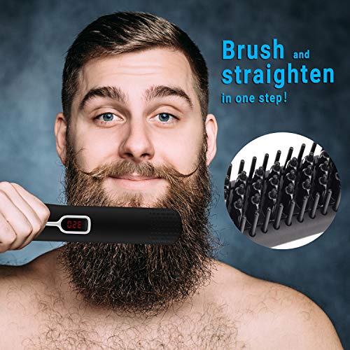 Cayzor Beard Straightener Comb for Men - Upgraded Professional Electric Mens ...