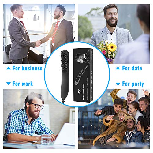 Cayzor Beard Straightener Comb for Men - Upgraded Professional Electric Mens ...