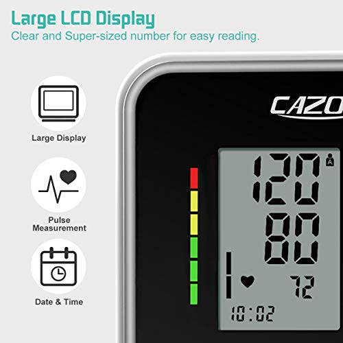 CAZON Blood Pressure Monitor - Upper Arm Blood Pressure Machine & Pulse Rate ...