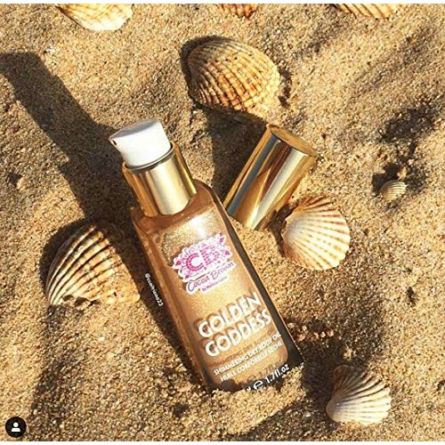 Cocoa Brown Goddess Highlighter - Bronzing Shimmer Oil - Shimmer Tanning Oil ...