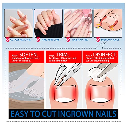 Cuticle Trimmer with Cuticle Pusher, Nail Scraper, 3-in-1 Professional Cuticl...