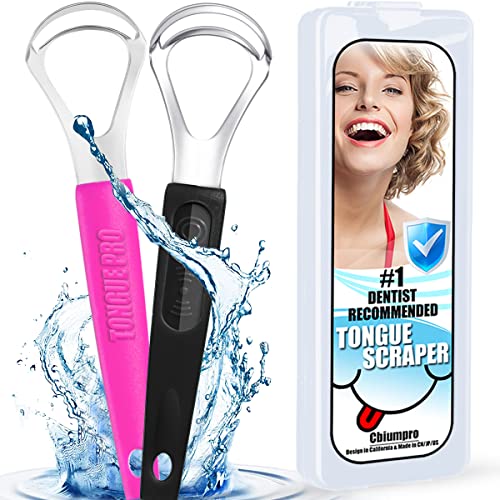 [Double Heads] Tongue Scraper for All Ages, 2022 Upgraded Stainless Steel Met...