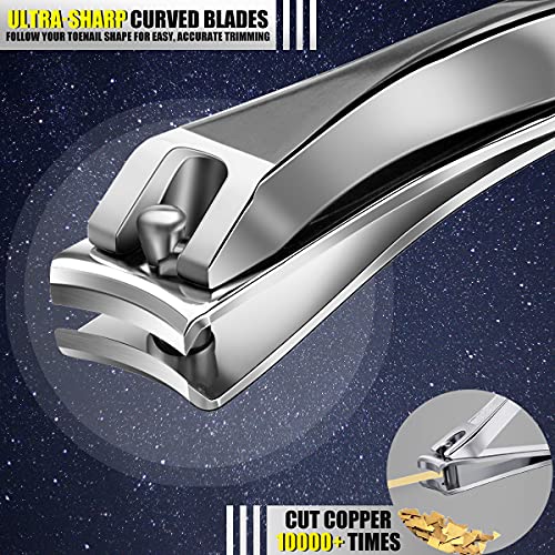 Nail Clippers Set, 2 Pack Ultra-sharp Toenails & Fingernails Clippers Manicur...