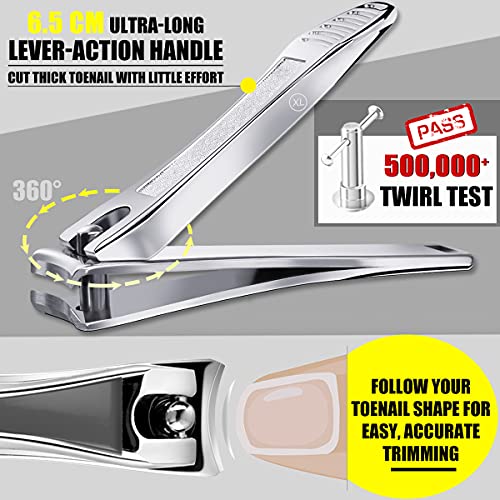 Nail Clippers Set, 2 Pack Ultra-sharp Toenails & Fingernails Clippers Manicur...