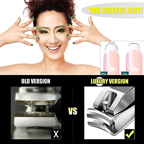 Nail Clippers Set, 2 Pack Ultra-sharp Toenails & Fingernails Clippers Manicur...