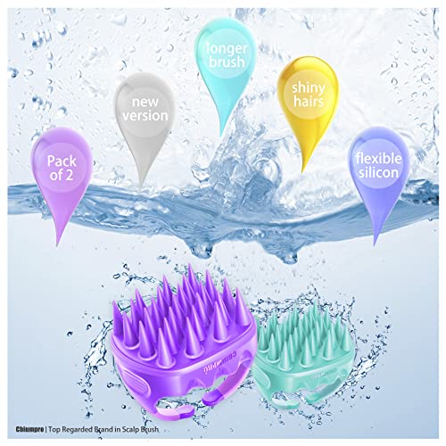 Shampoo Massager Brush Scalp Exfoliator for Dandruff Removal, Waterproof Show...