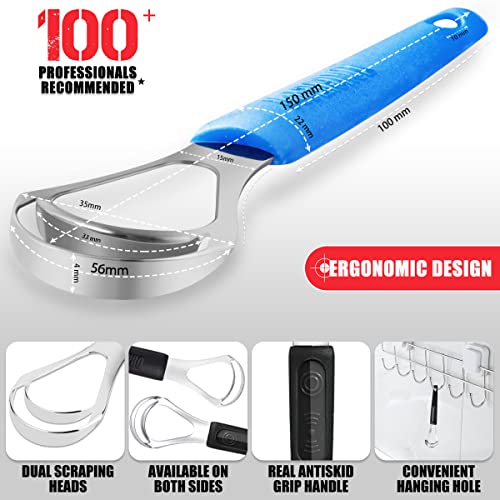 Tongue Scraper, 4 Pack Medical Grade Metal Stainless Steel Tongue Scraping To...