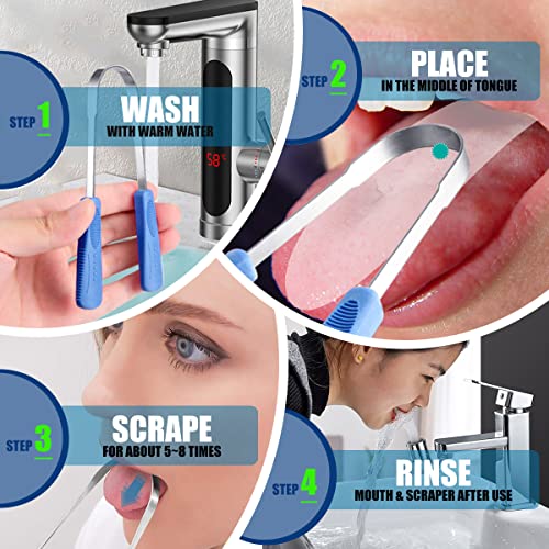 [Upgraded Version] Flexible Tongue Scraper with Individual Travel Case, 100% ...