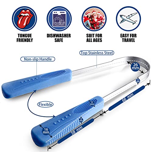 [Upgraded Version] Flexible Tongue Scraper with Individual Travel Case, 100% ...