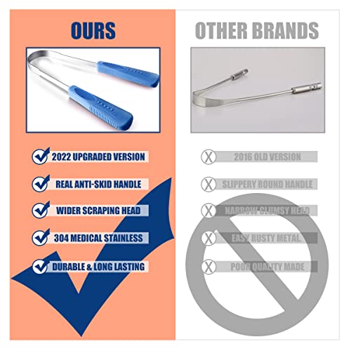 [Upgraded Version] Flexible Tongue Scraper with Individual Travel Case, 100% ...