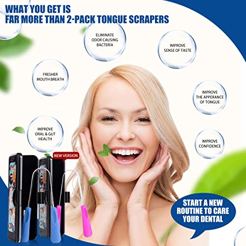 [Upgraded Version] Flexible Tongue Scraper with Individual Travel Case, 100% ...