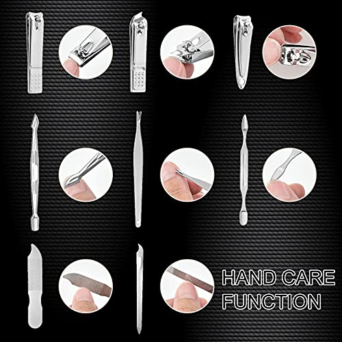 19-Piece Set Nail Clippers Set Manicure Set-Stainless Steel Pedicure Kit, Nai...