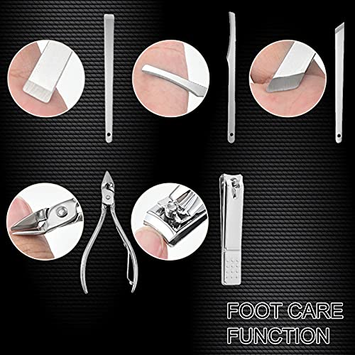 19-Piece Set Nail Clippers Set Manicure Set-Stainless Steel Pedicure Kit, Nai...
