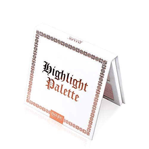 CCbeauty 4 Color Highlighter Makeup Palette with Powder Brush Shimmer Bronzer...