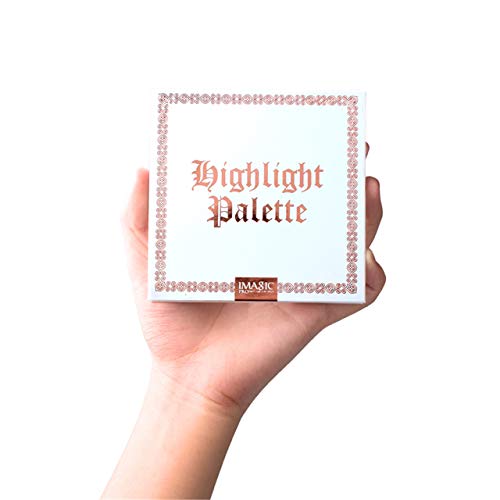 CCbeauty 4 Color Highlighter Makeup Palette with Powder Brush Shimmer Bronzer...