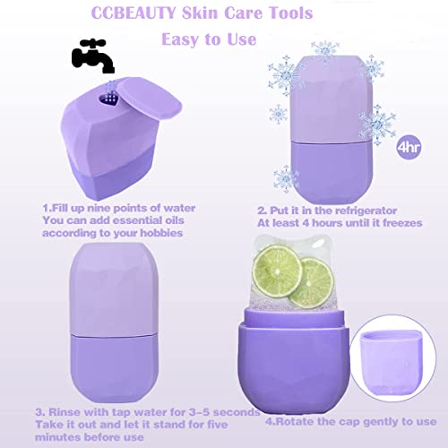 CCbeauty Ice Roller for Face, Ice Facial Roller, Silicone Skin Care Ice Mold ...