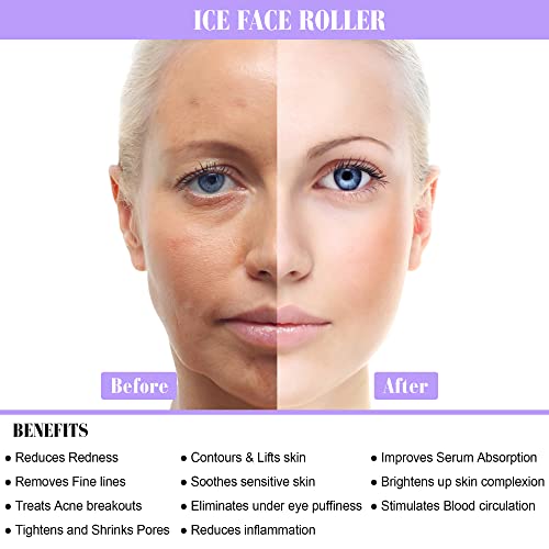 CCbeauty Ice Roller for Face, Ice Facial Roller, Silicone Skin Care Ice Mold ...