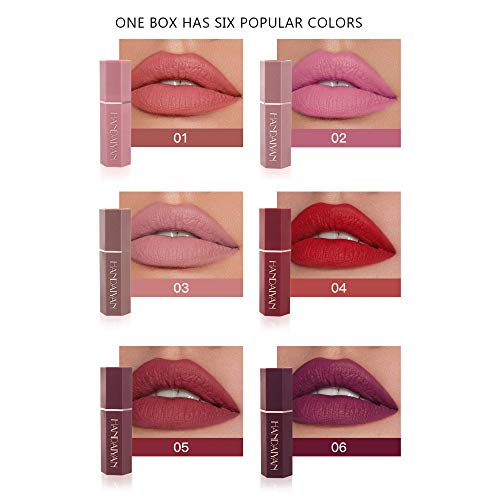 CCbeauty Matte Lipstick Set 6 Colors Velvet Smooth Lip Stick Long Lasting Moi...